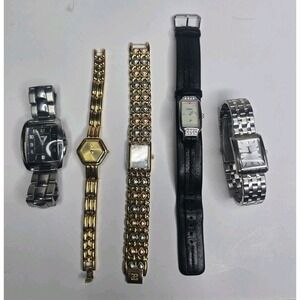 Collectors Watches Paolo Gucci Fossil Timex ESQ Bulova Reseller Lot Untested (5)